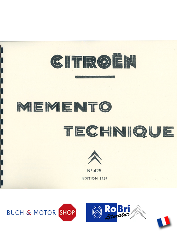 Citroën Memento technique 1919 - 1957